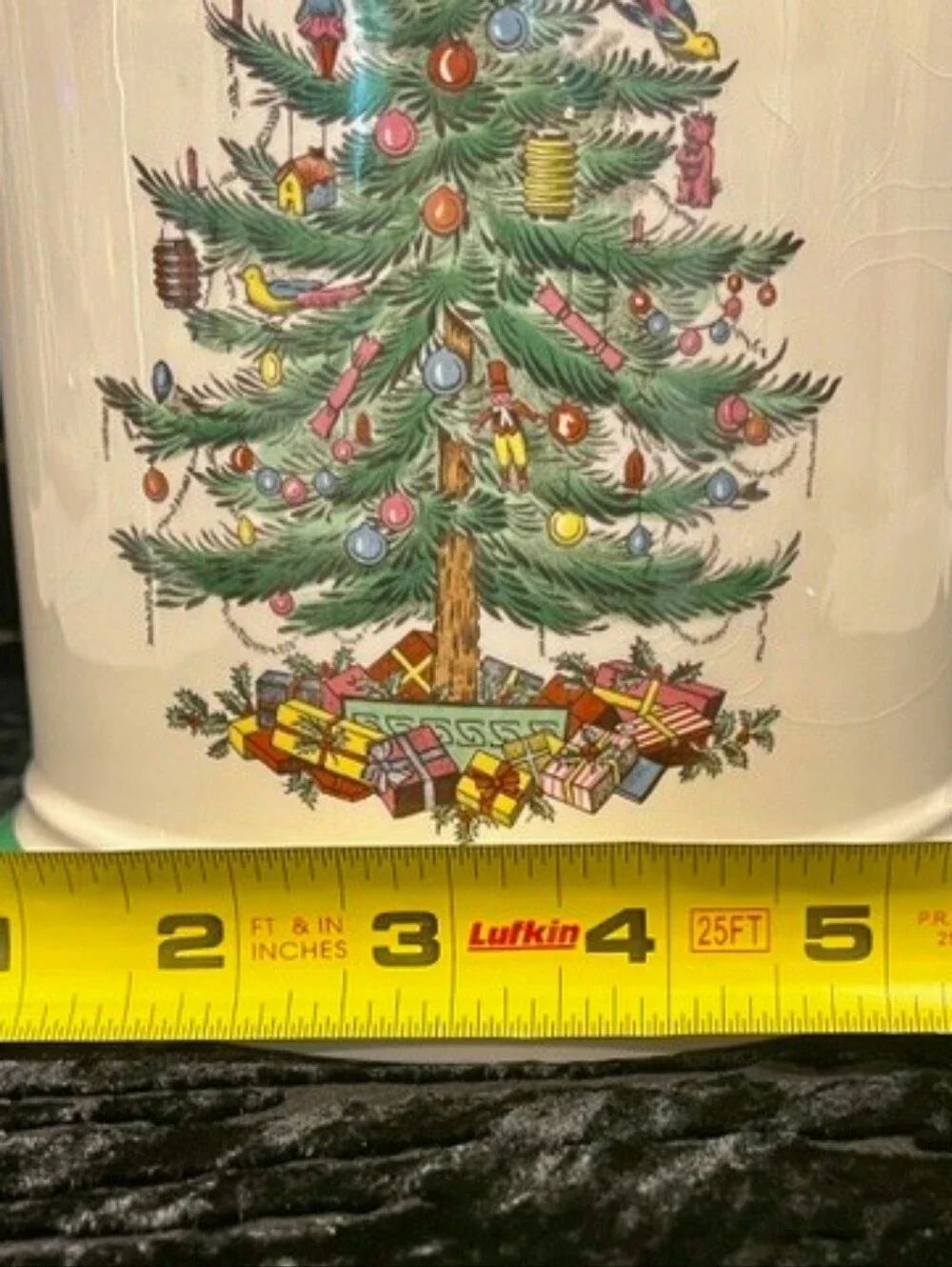 Vintage 1978 Spode Christmas Tree Large Canister/Cookie Jar - S3324-C - England